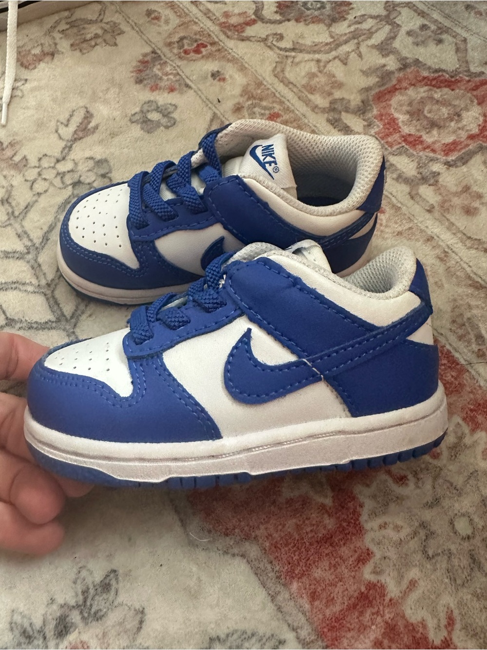 Nike Toddler Blue and White Low-Top Sneakers